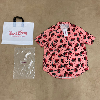SpreePicky Rosa Kawaii Erdbeerbluse S12690