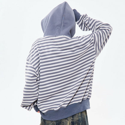 2010s striped zip up hoodie boogzel clothing