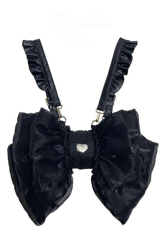 Sac à dos Lolita avec gros nœud noir