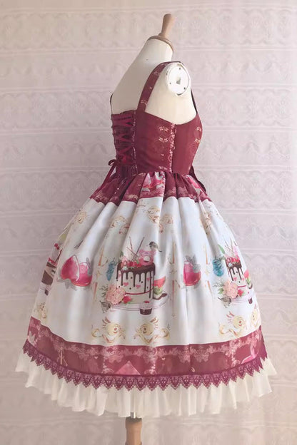 Cool Summer Dessert Print Ruffle Cardigan Jsk - Sweet Lolita