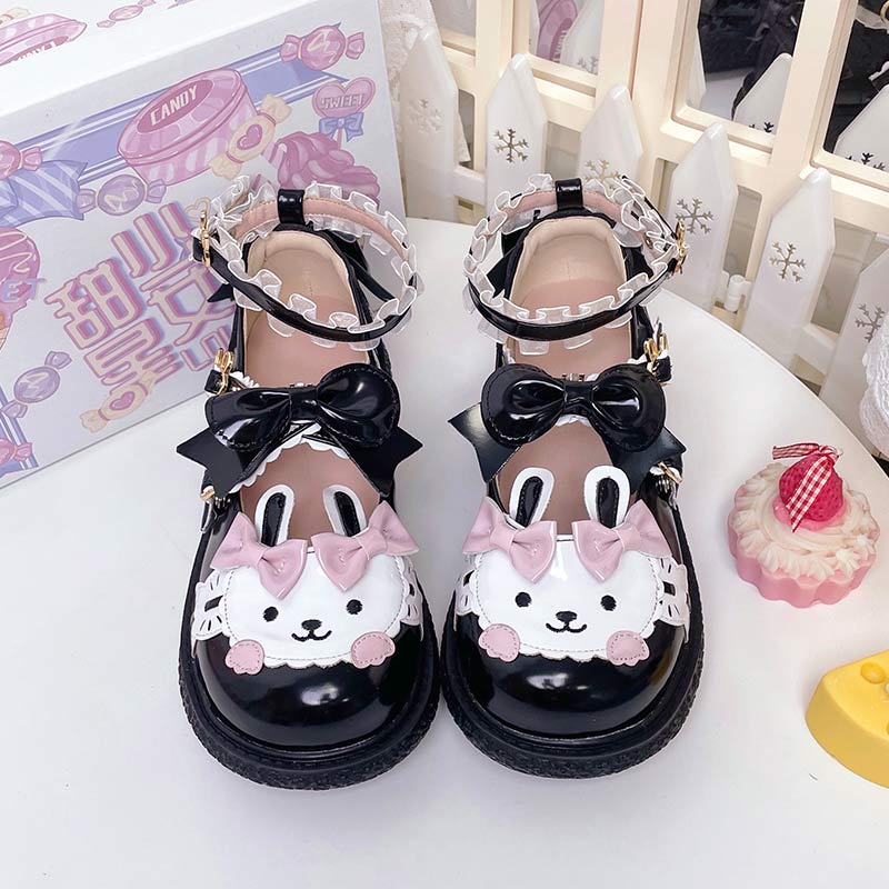 Lolita Mary Janes Schuhe mit Kawaii-Häschen