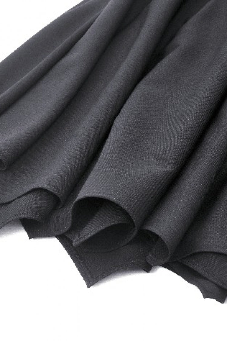 Black Batwing Hem High Waist Gothic Lolita Short Skirt