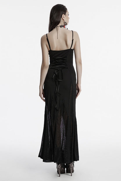 Spider Web Mesh Gothic Party Dress