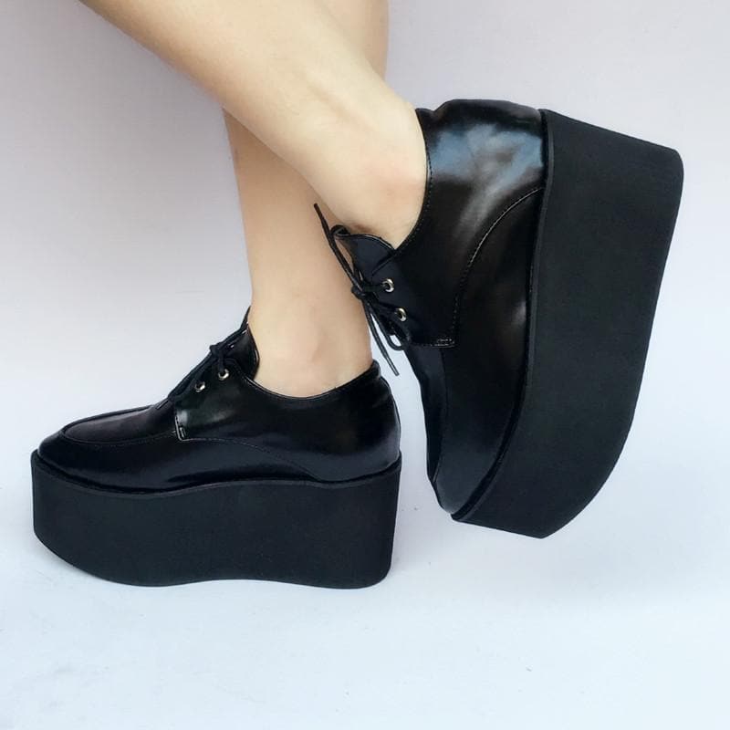 Platform Shoes SP168274 Red/Black Cool Custom PU Made