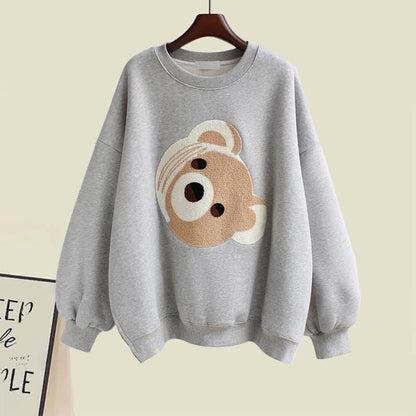 Draw Sweatshirt Pants String Cute Casual Bear