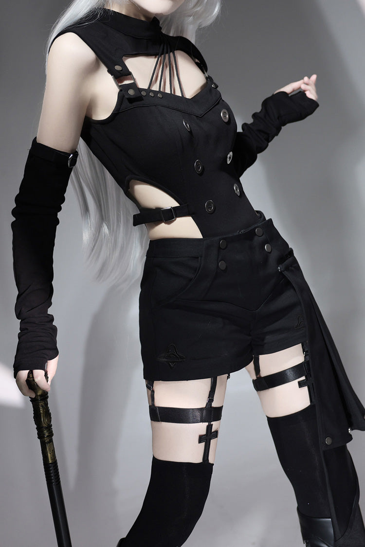 Phantom Thief Cut-Out Gothic Ouji Shorts Set