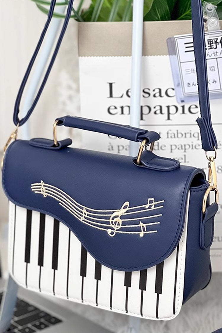 Blue Piano Note Music Shoulder Bag SP19668