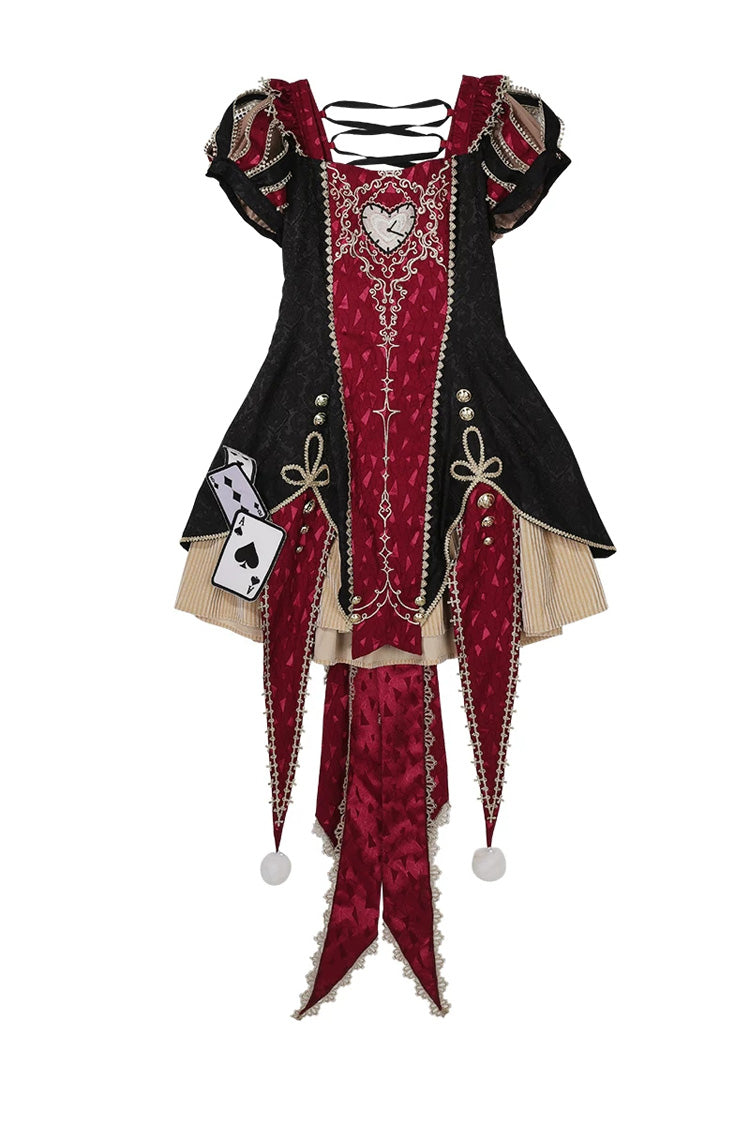 Circus Fantasy Night Jacquard Lolita Dress Set - Noir