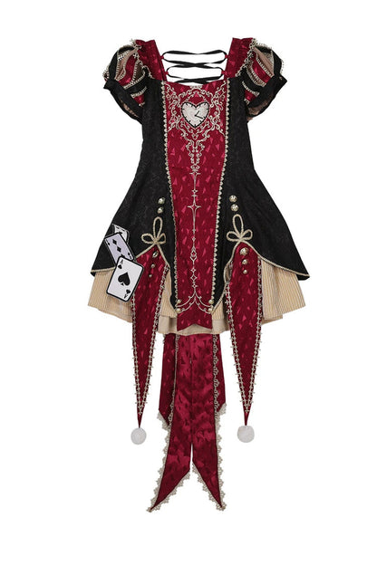 Circus Fantasy Night Jacquard Lolita Dress Set - Noir