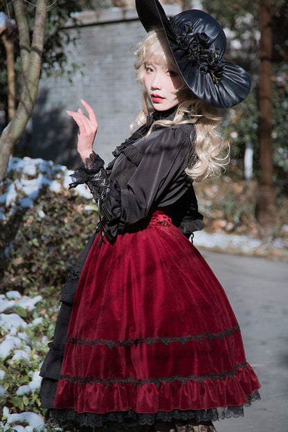 Stitching Cardigan Multi-Layer Lolita Skirt Dress