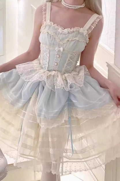 Ruffled Lace Sweet Princess Lolita JSK