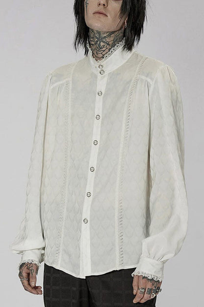 Dragon Scale Jacquard Punk Turtleneck Shirt