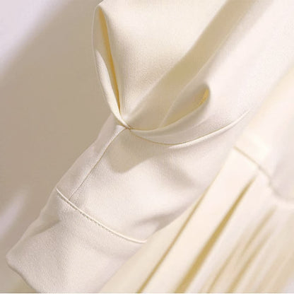 Lapel Pleated Sweet Dress Bear Sweater Pullover