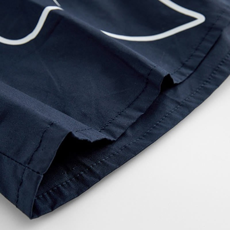 High Skirt Waist T-Shirt Print Pleated Bow