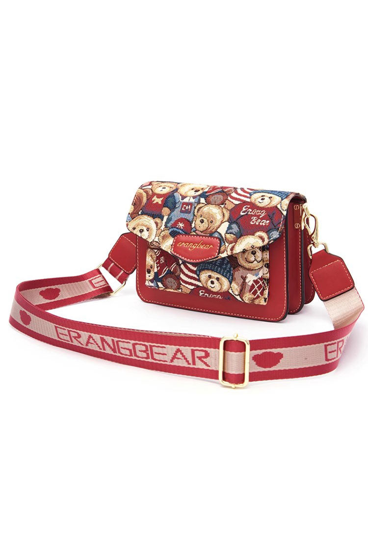 Bear Print Mini Crossbody Bag