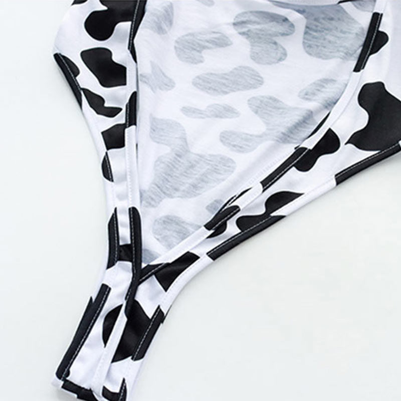 Cows Print Maid Apron Lingerie