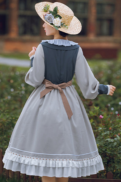 Detachable Collar Ruffled Sweet Lolita OP Gown