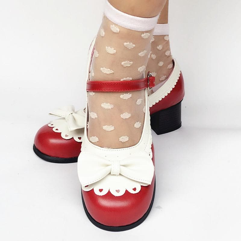 Wine Hit SP168070 Shoes White Lolita Made Custom