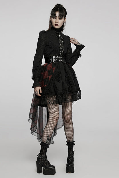 Steampunk Belt with Detachable Faux Leather and Metal Buckle for Her