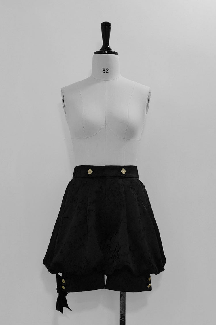 Ouji Vintage Gothic Rabbit-Hunt Print Lolita Shorts for Him