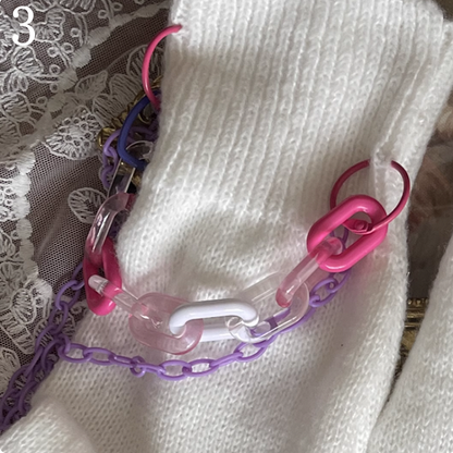 White Leg Warmers /Lace Cut-out Design Overknee Stockings/Leg Chain