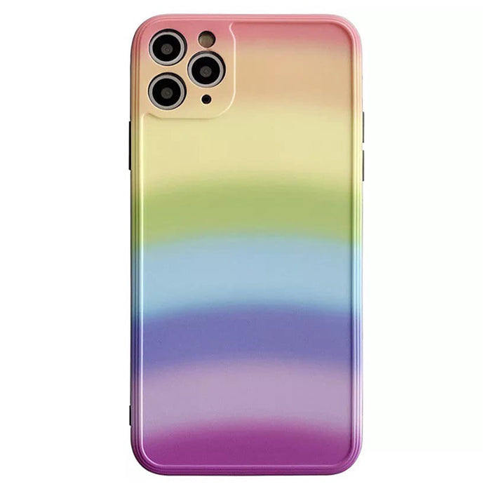 Coque iPhone multicolore arc-en-ciel