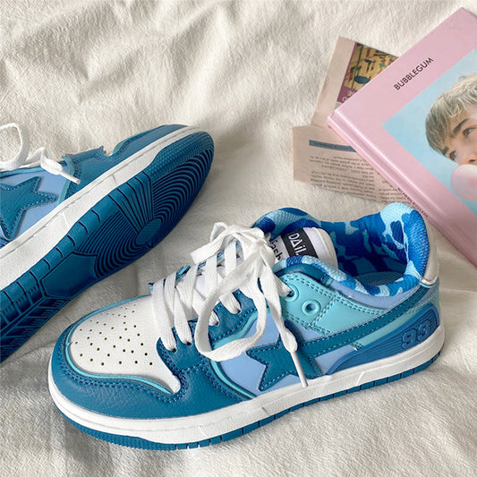 Blaue Shooting Star Ästhetische Sneakers