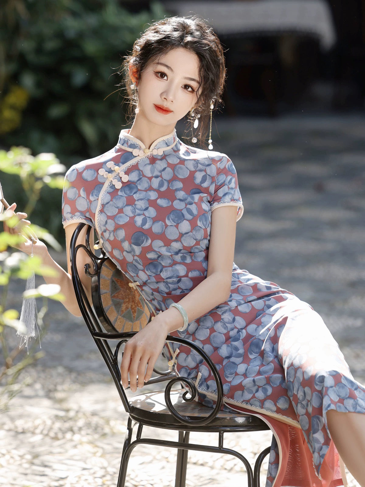 Retro Floral Cheongsam Dress