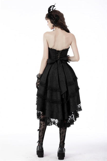 High-Low Lace Slip Dress for Weddings and Graduation
