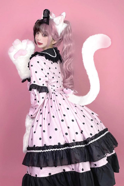 Toffee Bobo Long Sleeve Print Ruffle Dress - Sweet Lolita