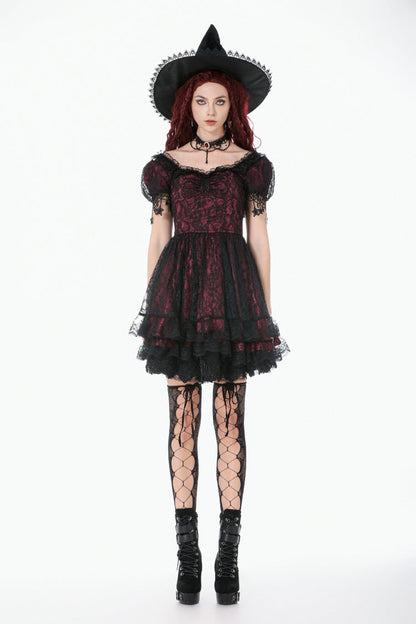 Star Square-Cut Lace Princess Graduation Dress