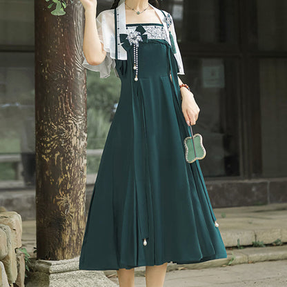 Bowknot Dress Flower Slip Decor