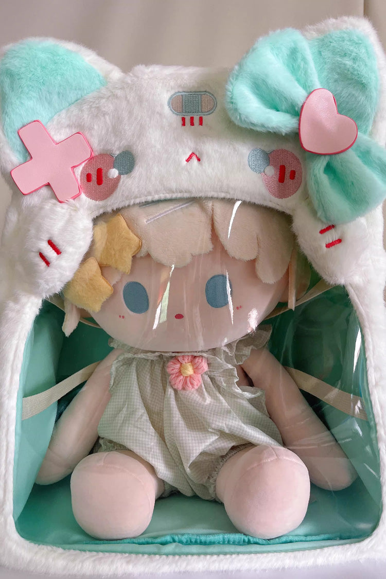 Plush Cat-Ear Bow Decor Sweet Lolita Bag in Five Shades