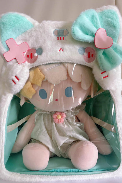Plush Cat-Ear Bow Decor Sweet Lolita Bag in Five Shades