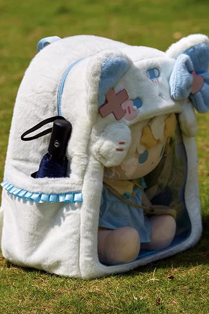 Plush Cat-Ear Bow Decor Sweet Lolita Bag in Five Shades