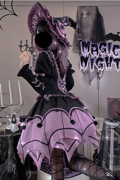 Sweet Lolita OP Dress with Ruffled Collar and Irregular Hem