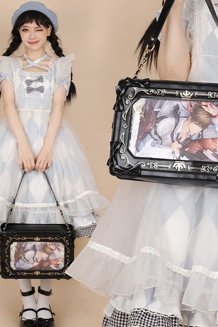 Sac à bandoulière transparent avec nœud de princesse