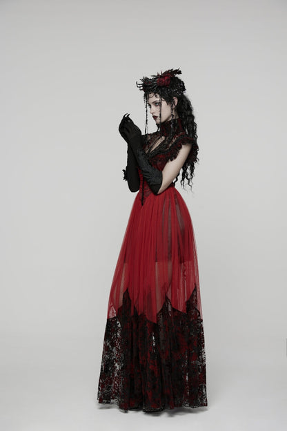 Hanayome Lace Lace-Up Gothic Elegant Wedding Dress
