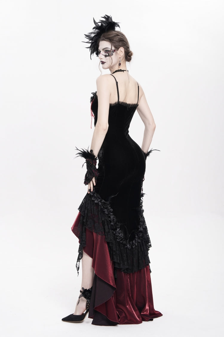 Off Shoulder Sleeveless Hanayome Embroidered Lace Gothic Jsk Dress