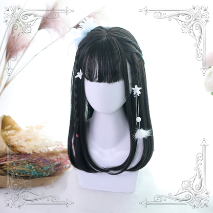 Sweet Long Hair Hime Cut Wig