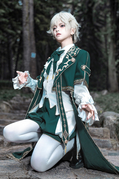 Emerald Military Ouji Coat & Shorts Set - Theocratic Messenger