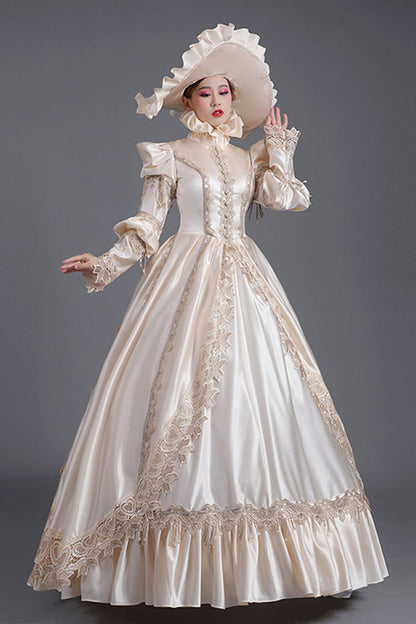 Single Breasted Ruffled Dress with Long Sleeves