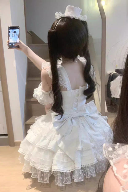 Multi-Layered Bow Lace Sweet Lolita Dress