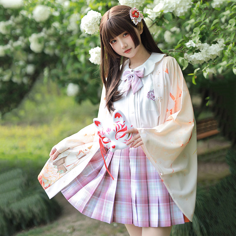 Cartoon Bunny Loose Cardigan Kimono Outerwear