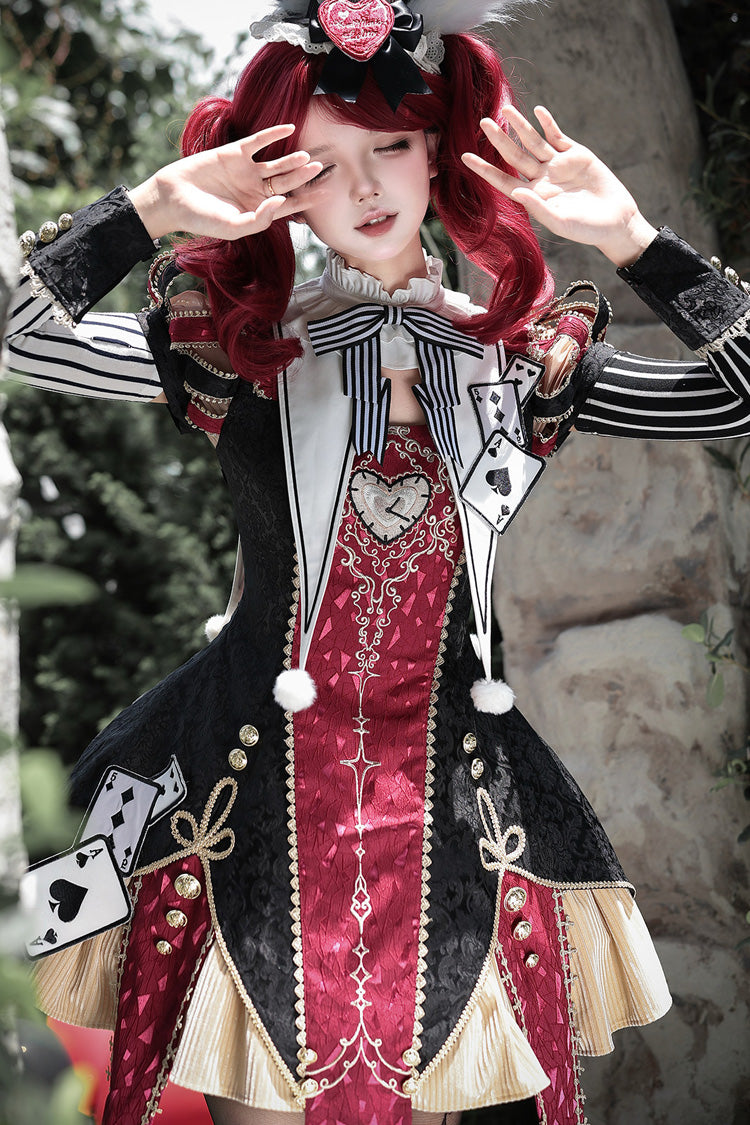 Circus Fantasy Night Jacquard Lolita Dress Set - Noir