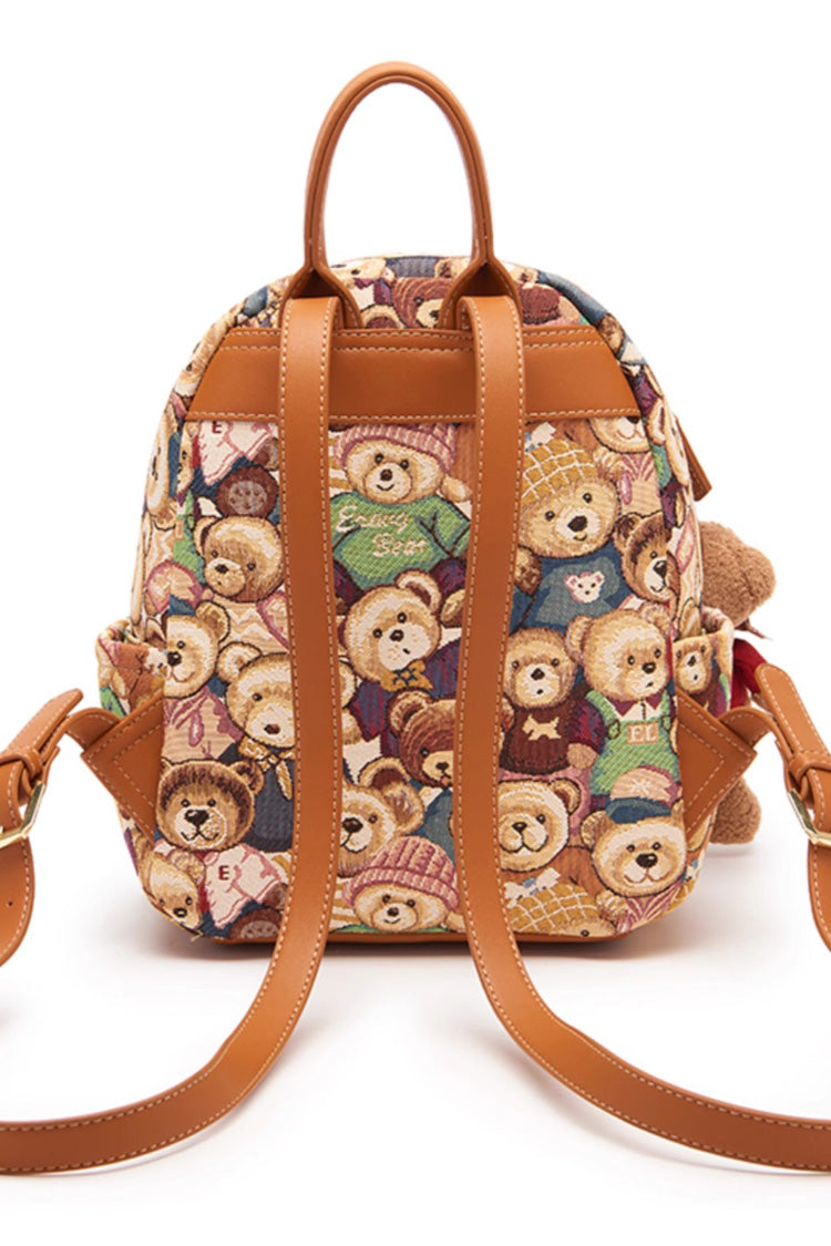 Lolita-Rucksack mit Bären-Print