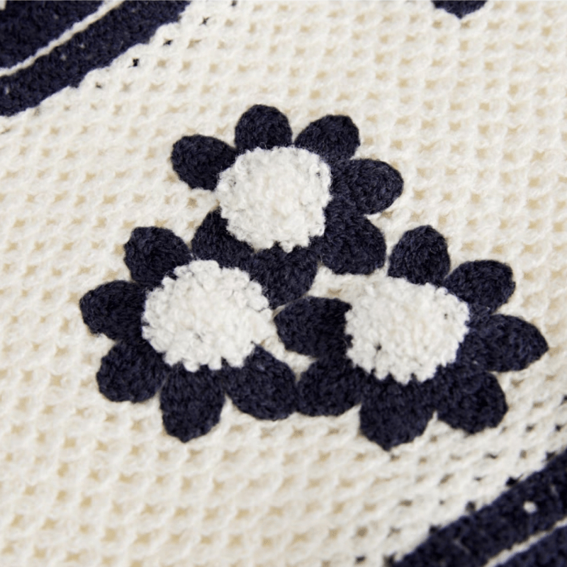 Vest Denim High Flower Skirt Shirt Waist Embroidery Set