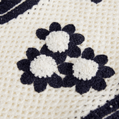 Vest Denim High Flower Skirt Shirt Waist Embroidery Set