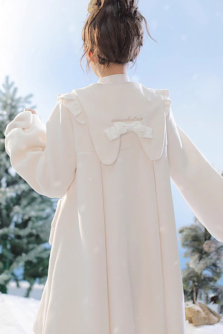 Pointed Collar Bow Sweet Lolita Coat
