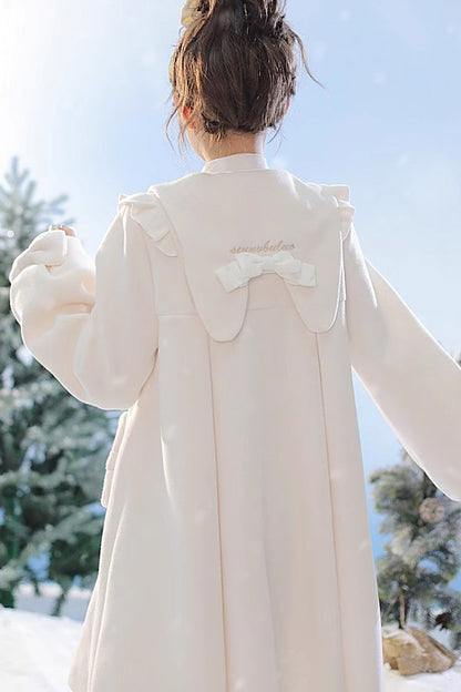 Pointed Collar Bow Sweet Lolita Coat